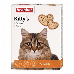 Витамины для кошек Beaphar (Беафар) Kitty’s + Taurin + Biotin кормовая добавка с таурином и биотином