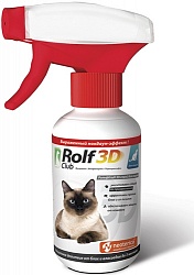 Спрей от клещей и блох для кошек RolfClub 3D (Рольф Клуб), 200 мл