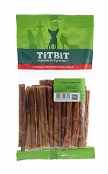 Кишки говяжьи Big для собак Titbit мягкая упаковка ±72 г