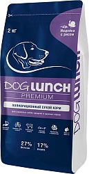 Сухой корм Dog Lunch Premium для взрослых собак, индейка с рисом