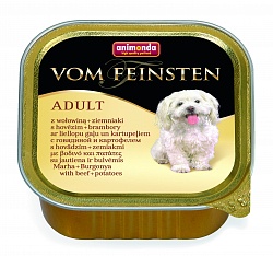 Консервы для взрослых собак Animonda Vom Feinsten Classic с говядиной и картошкой 11 шт.х150 г