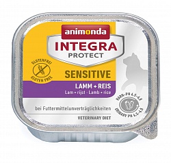 Влажный корм для кошек Animonda Integra Protect Cat Sensitive при пищевой аллергии, с ягненком и рисом 100 г х 16 шт.