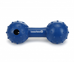 Игрушка для собак Beeztees "Гантель с колокольчиком" синяя, резина 11,5 см