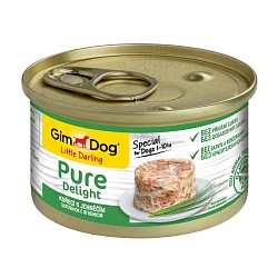 Консервы для собак Gimdog Pure Delight «Цыпленок с ягненком» в желе, 85 г