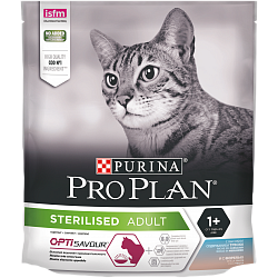 Сухой корм Purina Pro Plan для стерилизованных кошек и кастрированных котов, с треской и форелью
