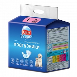 Подгузники для собак и кошек Cliny L (8-16 кг), 8 штук