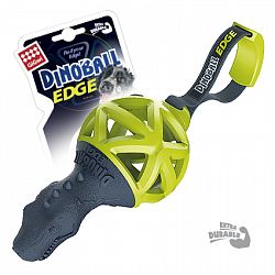Игрушка для собак GiGwi Dinoball Edge Динозавр с ручкой для перетягивания, 8 см