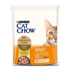 Сухой корм для взрослых кошек Cat Chow Adult с домашней птицей