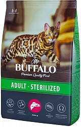 Сухой корм Mr. Buffalo для кастрированных котов и стерилизованных кошек, с лососем