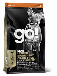 Сухой беззерновой корм для щенков и собак Go! Solutions Sensitivities Duck Dog Recipe для чувствительного пищеварения со свежей уткой