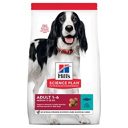 Сухой корм для собак средних пород Hill's Science Plan Canine Adult Advanced Fitness Medium с тунцом и рисом