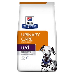 Сухой корм для собак Hill's Prescription Diet Canine U/D диета при лечении МКБ и заболеваниях почек, 4 кг