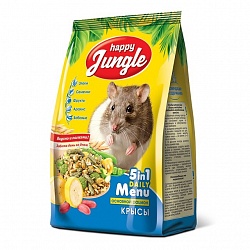 Корм для крыс Happy Jungle 5 in 1 Daily Menu, 0,4 кг