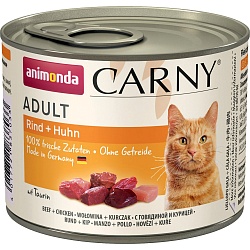 Консервы для кошек Animonda Carny Adult с говядиной и курицей 