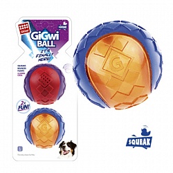 Игрушка для собак GiGwi Crazy ball 2 мяча с пищалкой, 8 см