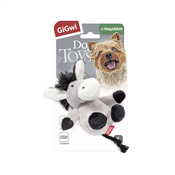 Игрушка для собак GiGwi Ослик с пищалкой, 10 см
