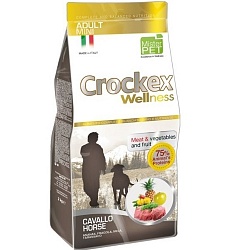 Сухой корм для взрослых собак мелких пород Crockex Wellness конина с рисом