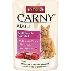 Влажный корм для взрослых кошек Animonda Carny Adult мясной коктейль 85 г х 12 шт.