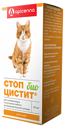 Противовоспалительный препарат для кошек Apicenna Стоп-Цистит Био, 30 мл