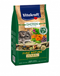 Основной корм для шиншилл Vitakraft Emotion Pure Nature Herbal с травами, 0,6 кг