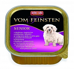 Консервы для пожилых собак Animonda Vom Feinsten Senior с мясом домашней птицы и ягненком, 11 шт.х150 г