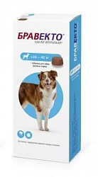Таблетка от клещей и блох для собак Intervet Бравекто, жевательные, 20-40 кг, 1000 мг