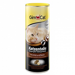 Витамины для кошек Gimpet (Джимпет) Katzentabs Дичь и Биотин, 710 штук