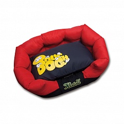 Лежак для собак и кошек Katsu Катсу "Фанни" S овальный красный, 55х35х23 см