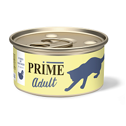 Консервы для кошек Prime Курица кусочки в соусе, 75 г х 24 шт.