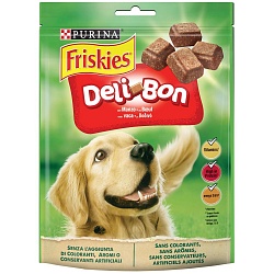 Лакомство Friskies Deli-Bon для взрослых собак, говядина 130 г