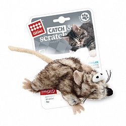 Игрушка для кошек GiGwi Catch Scratch Мышка с кошачьей мятой, 8 см