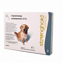 Капли для собак весом 20-40 кг от паразитов Стронгхолд (Stronghold), 3 пипетки